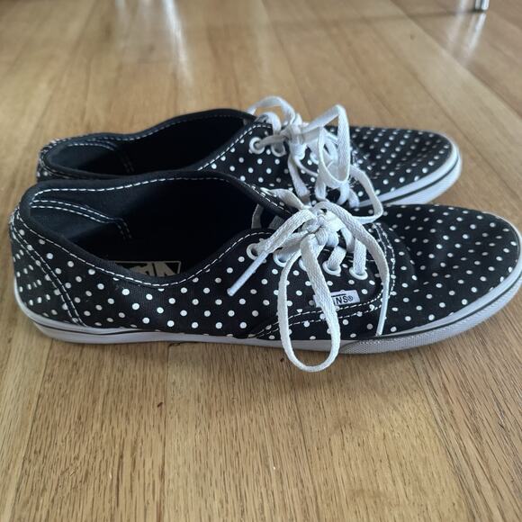 Vans Lo Pro Black White Polkadot Shoes Low Profile Women 7.5 - Picture 3 of 7